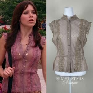 Rare Lace Top ALT Beige ASO The OC Marissa Cooper One Tree Hill Brooke Davis